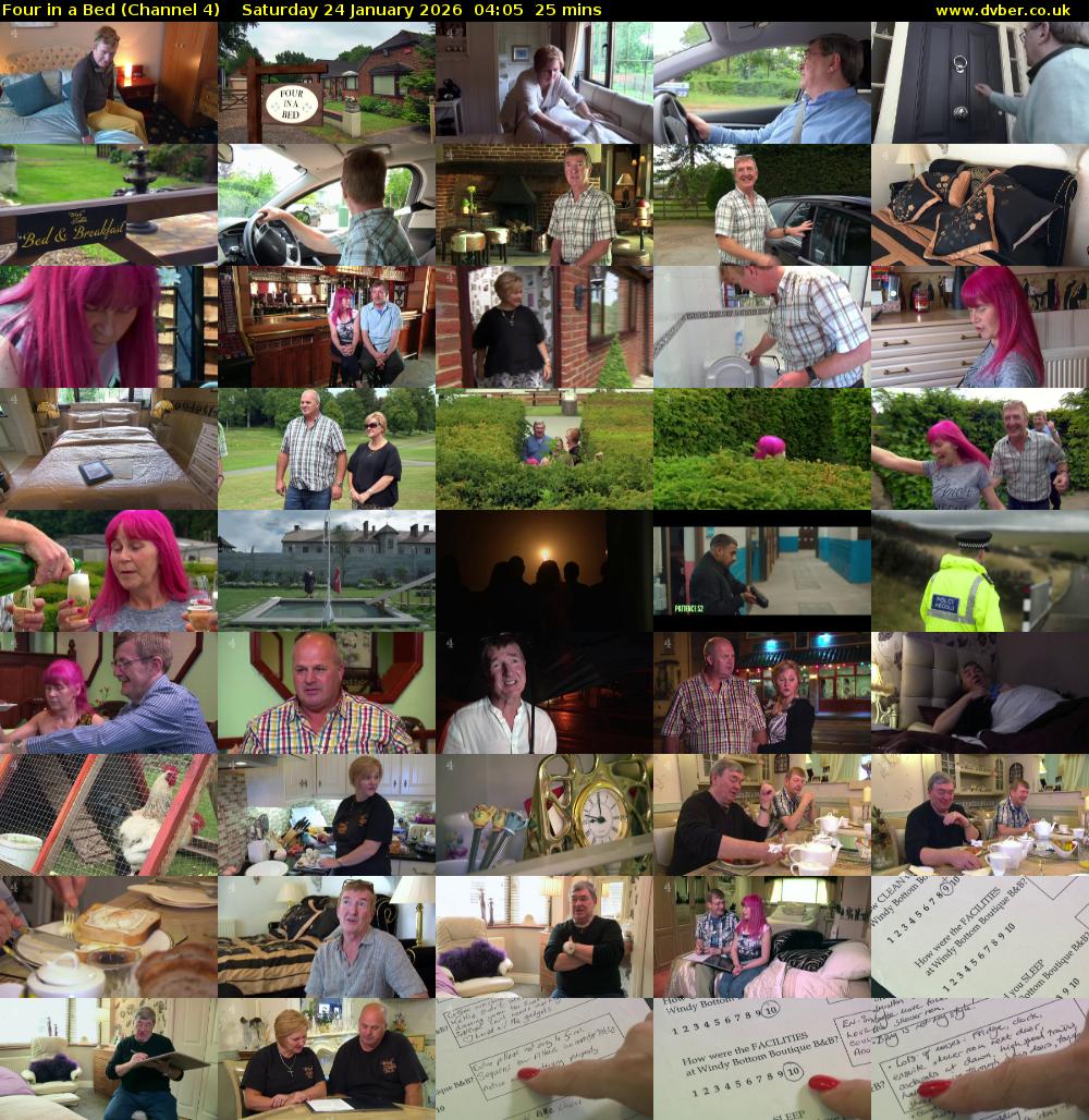 Four in a Bed (Channel 4) Saturday 24 January 2026 04:05 - 04:30