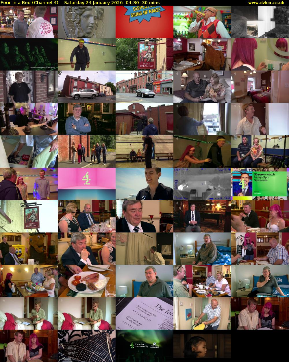 Four in a Bed (Channel 4) Saturday 24 January 2026 04:30 - 05:00