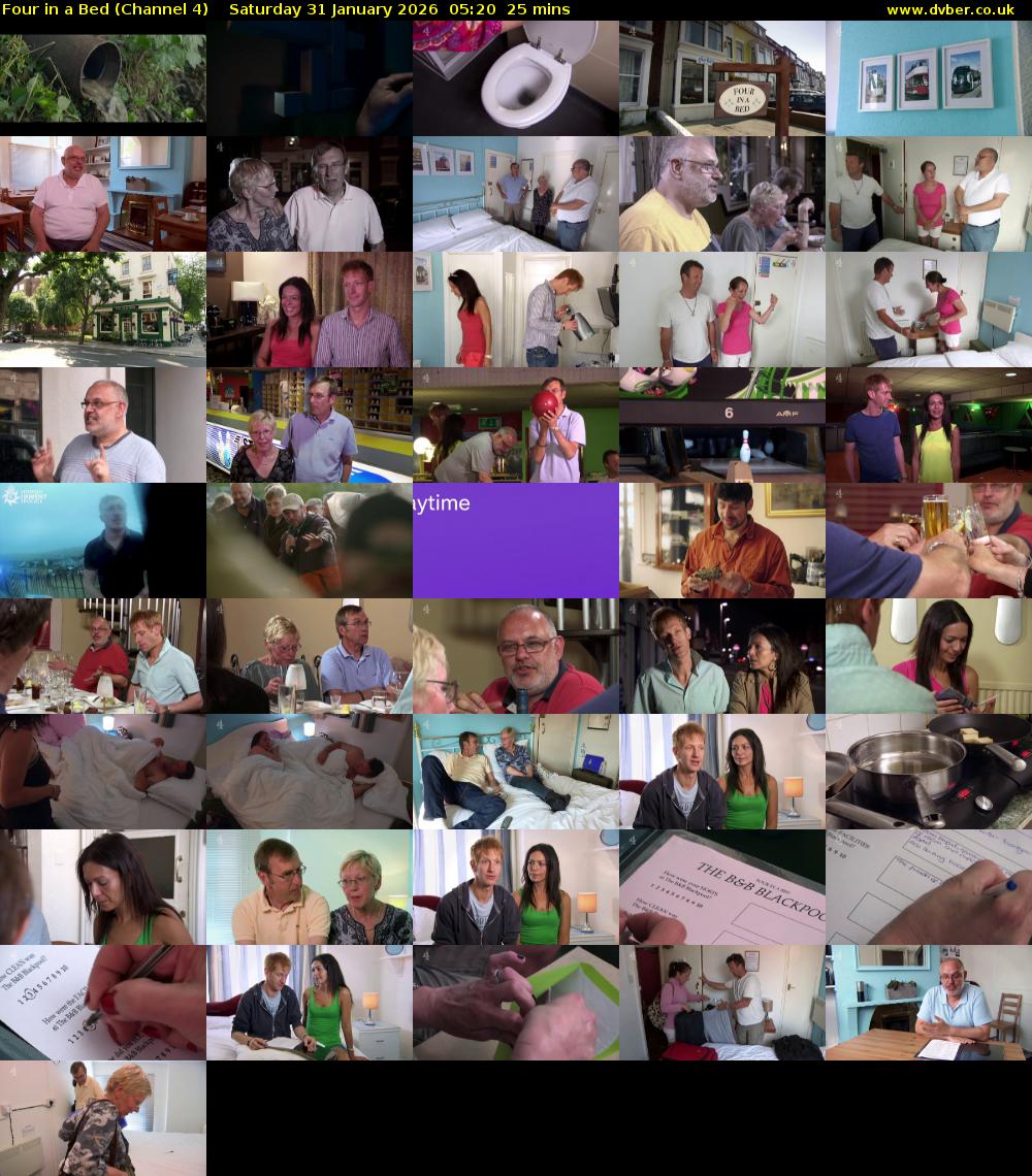 Four in a Bed (Channel 4) Saturday 31 January 2026 05:20 - 05:45
