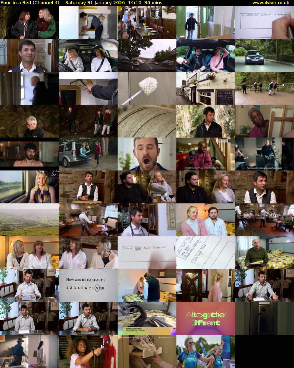 Four in a Bed (Channel 4) Saturday 31 January 2026 14:10 - 14:40