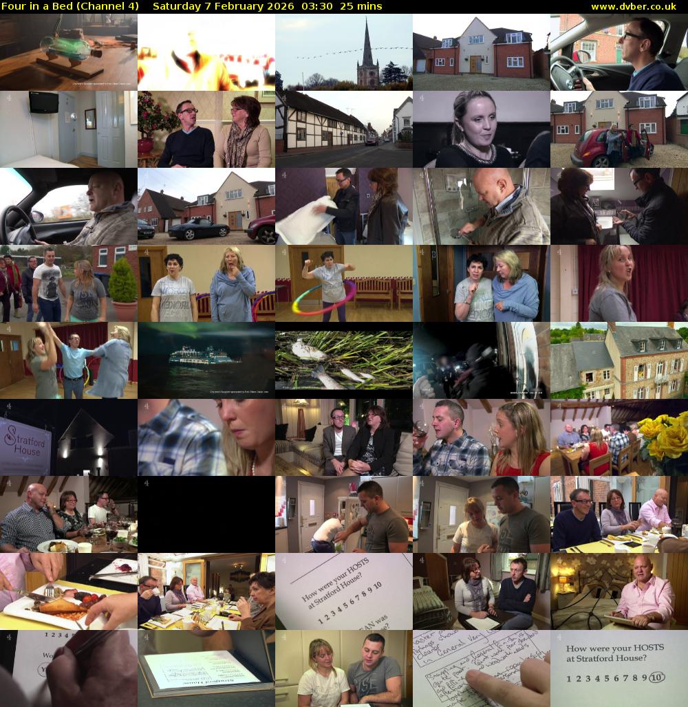 Four in a Bed (Channel 4) Saturday 7 February 2026 03:30 - 03:55