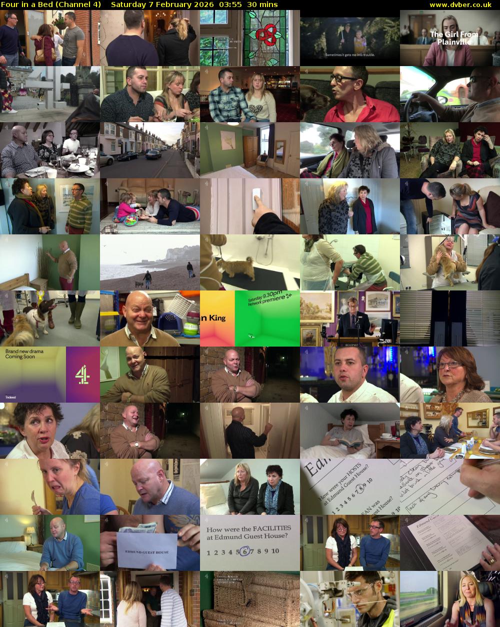 Four in a Bed (Channel 4) Saturday 7 February 2026 03:55 - 04:25