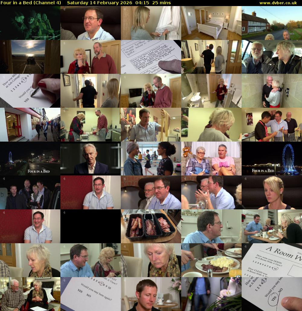 Four in a Bed (Channel 4) Saturday 14 February 2026 04:15 - 04:40