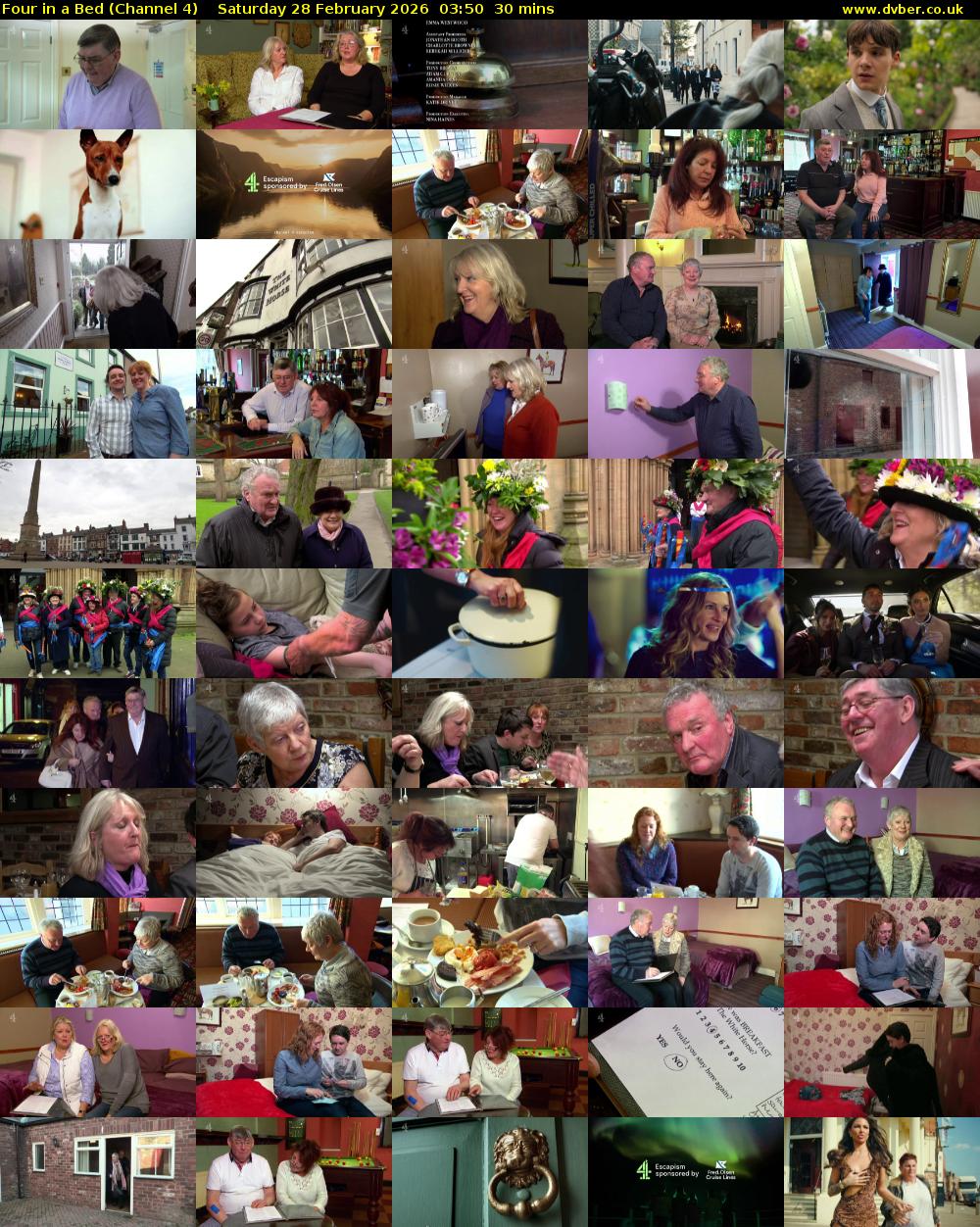 Four in a Bed (Channel 4) Saturday 28 February 2026 03:50 - 04:20