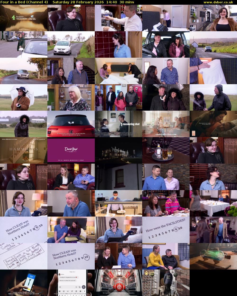 Four in a Bed (Channel 4) Saturday 28 February 2026 14:40 - 15:10