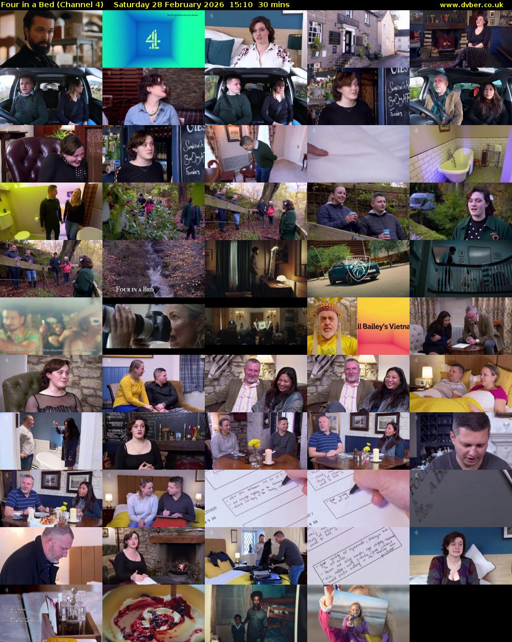 Four in a Bed (Channel 4) Saturday 28 February 2026 15:10 - 15:40