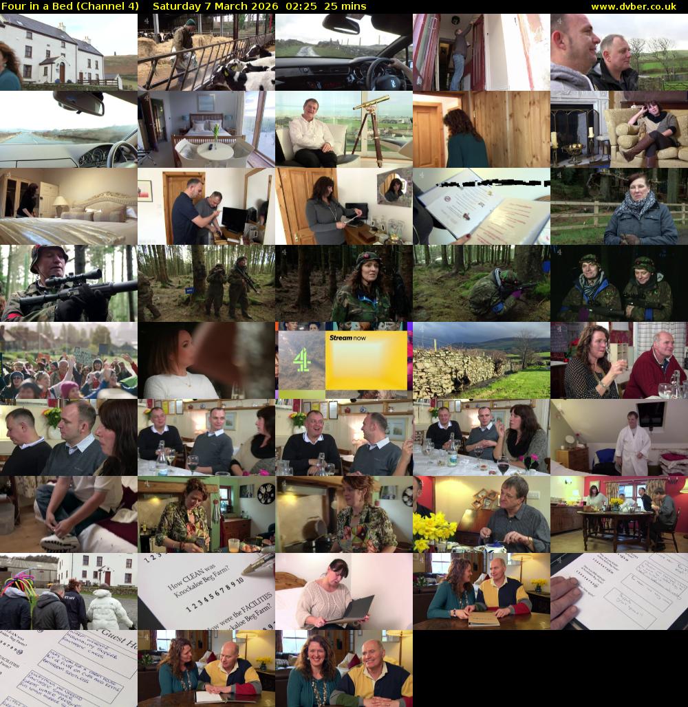 Four in a Bed (Channel 4) Saturday 7 March 2026 02:25 - 02:50