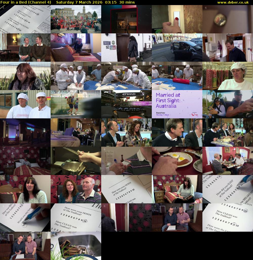 Four in a Bed (Channel 4) Saturday 7 March 2026 03:15 - 03:45