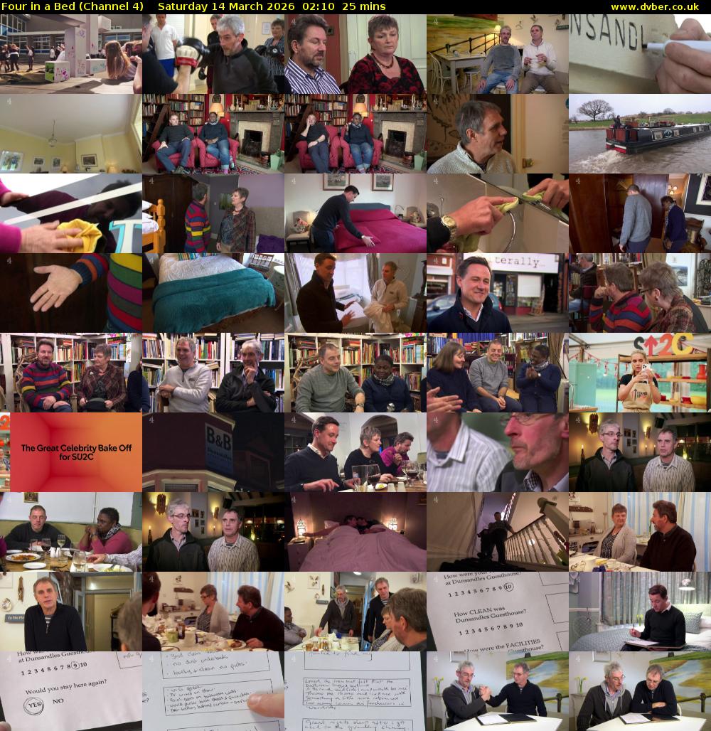 Four in a Bed (Channel 4) Saturday 14 March 2026 02:10 - 02:35