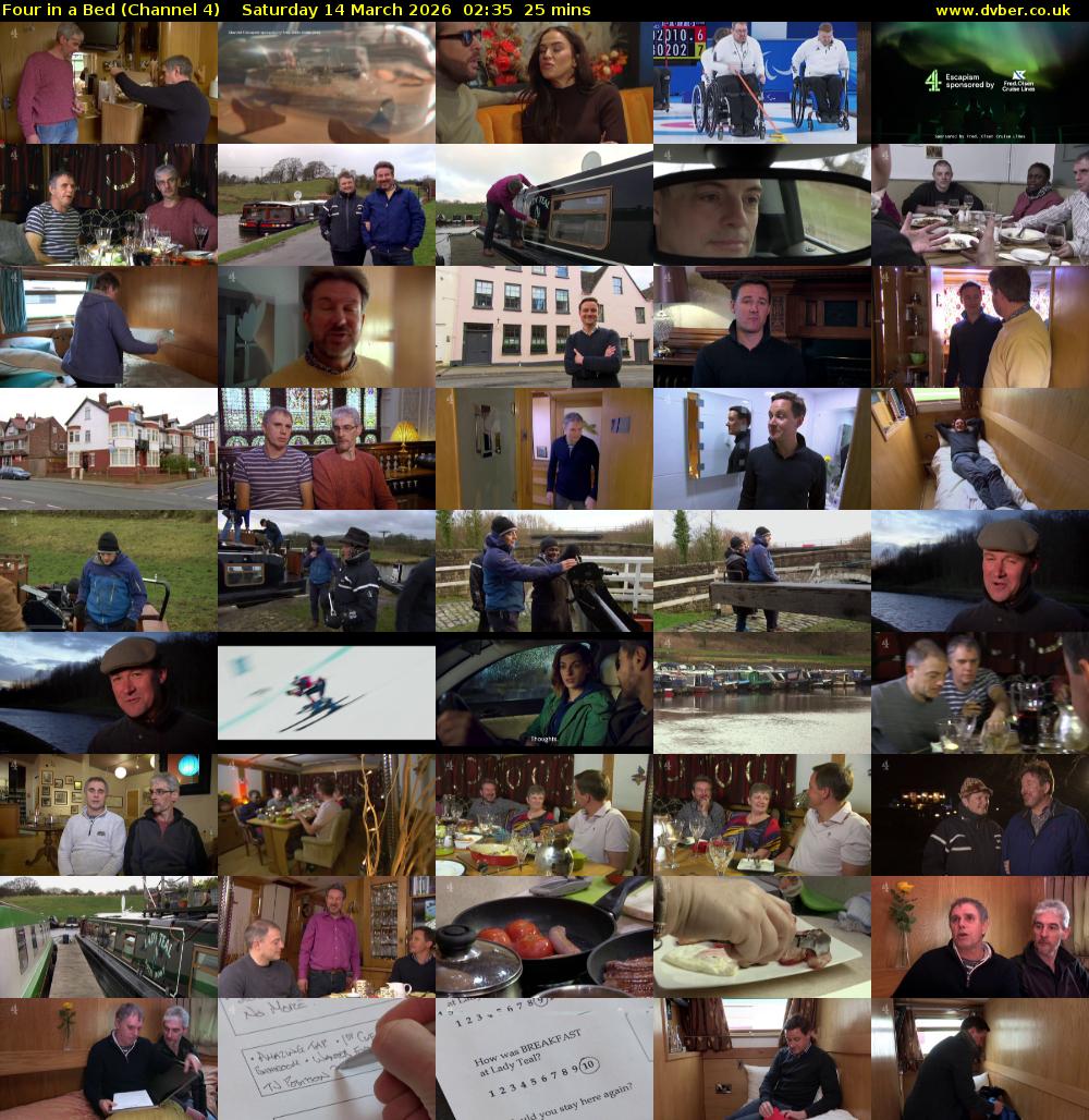 Four in a Bed (Channel 4) Saturday 14 March 2026 02:35 - 03:00