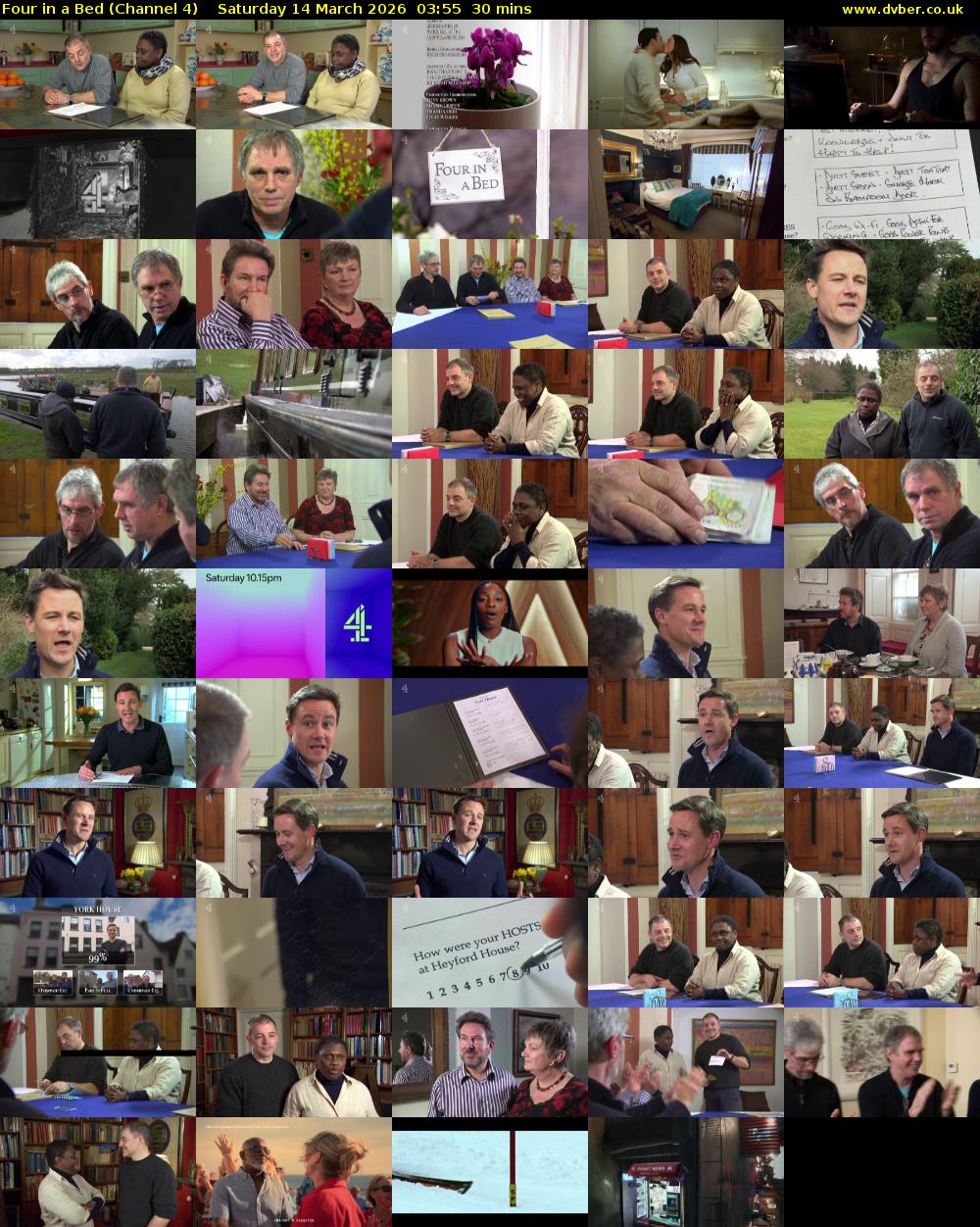 Four in a Bed (Channel 4) Saturday 14 March 2026 03:55 - 04:25