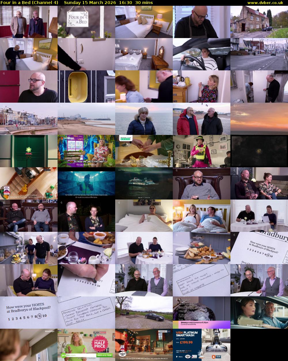 Four in a Bed (Channel 4) Sunday 15 March 2026 16:30 - 17:00