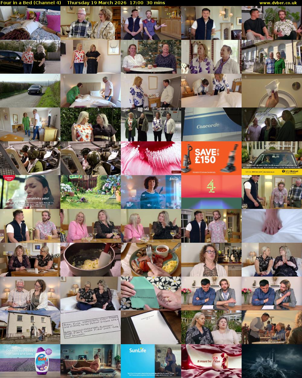 Four in a Bed (Channel 4) Thursday 19 March 2026 17:00 - 17:30
