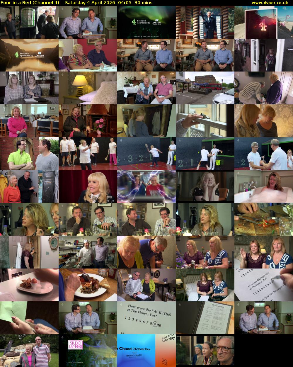 Four in a Bed (Channel 4) Saturday 4 April 2026 04:05 - 04:35