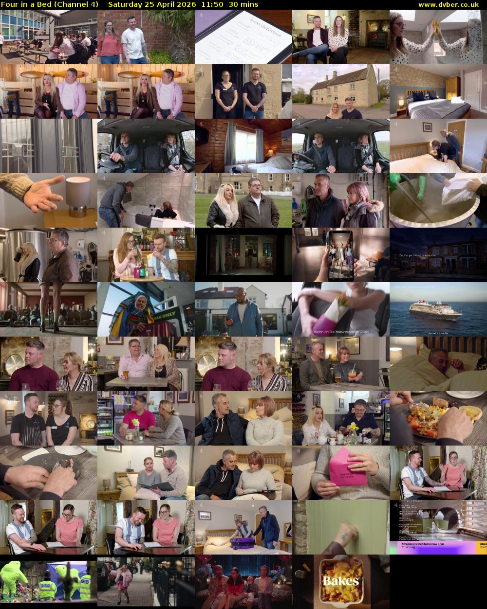 Four in a Bed (Channel 4) Saturday 25 April 2026 11:50 - 12:20