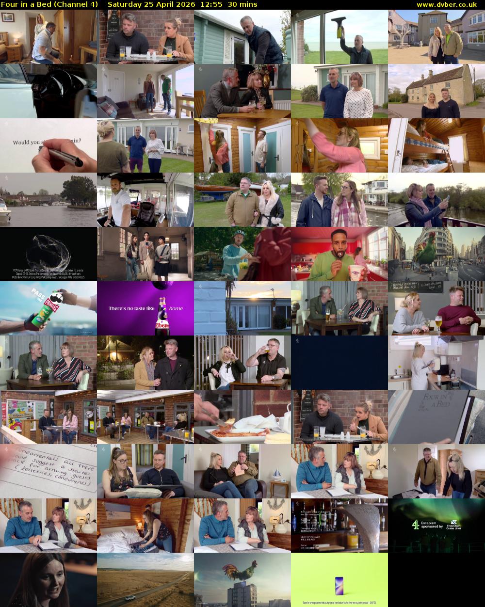 Four in a Bed (Channel 4) Saturday 25 April 2026 12:55 - 13:25