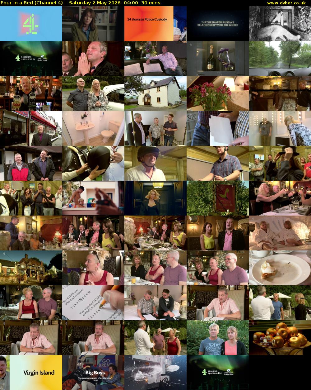 Four in a Bed (Channel 4) Saturday 2 May 2026 04:00 - 04:30
