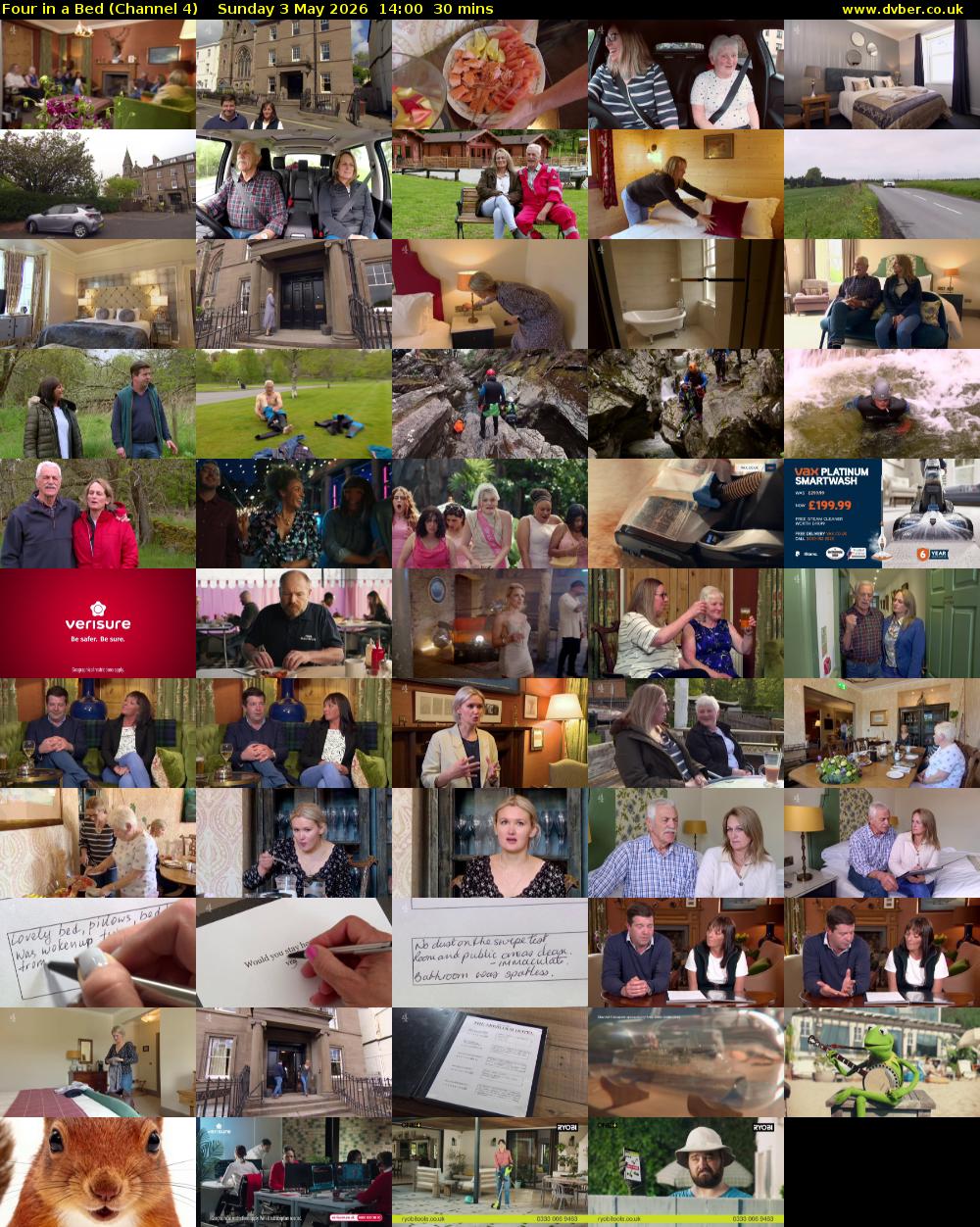 Four in a Bed (Channel 4) Sunday 3 May 2026 14:00 - 14:30