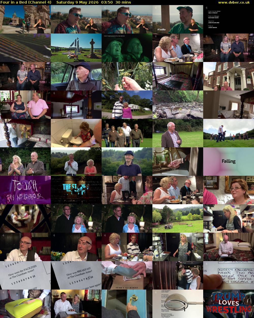 Four in a Bed (Channel 4) Saturday 9 May 2026 03:50 - 04:20