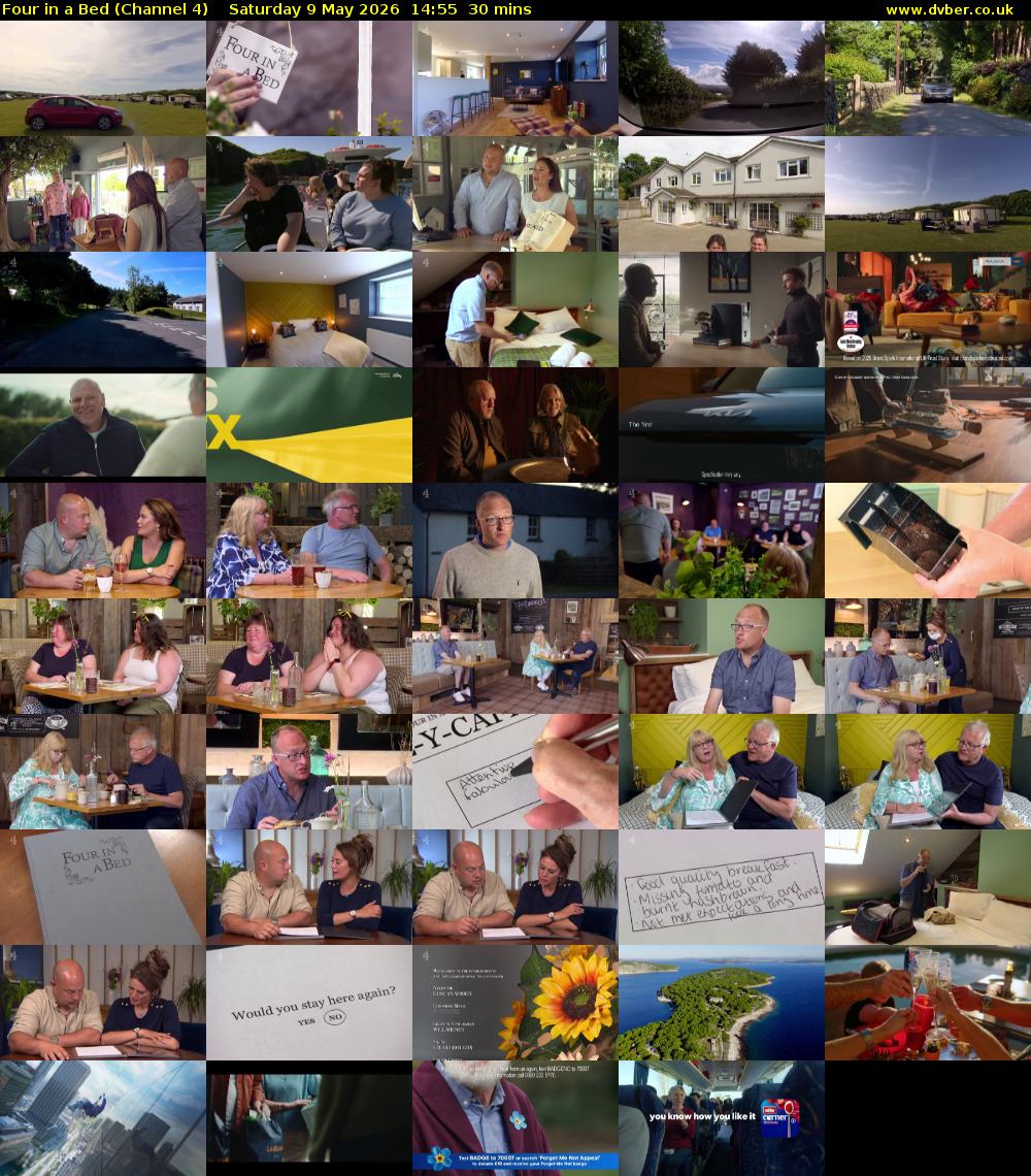 Four in a Bed (Channel 4) Saturday 9 May 2026 14:55 - 15:25