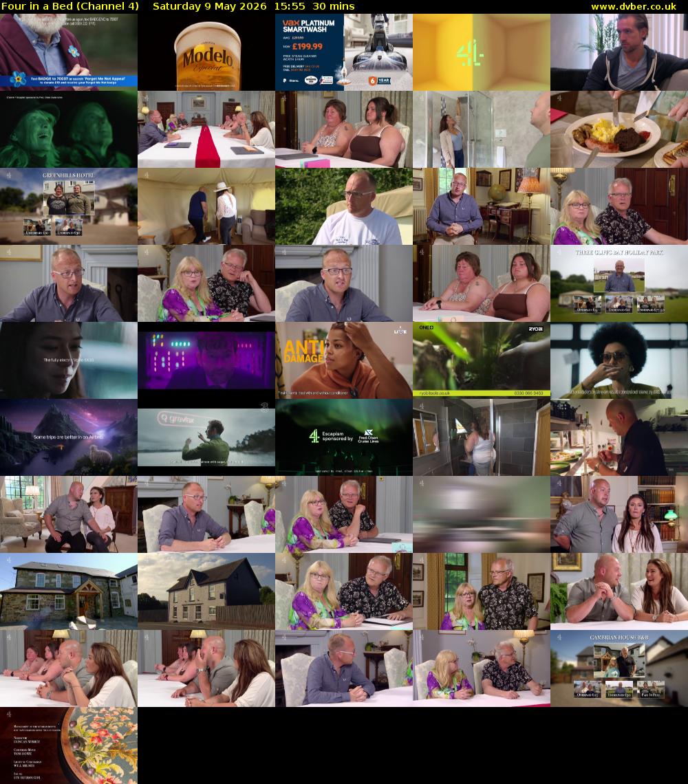 Four in a Bed (Channel 4) Saturday 9 May 2026 15:55 - 16:25
