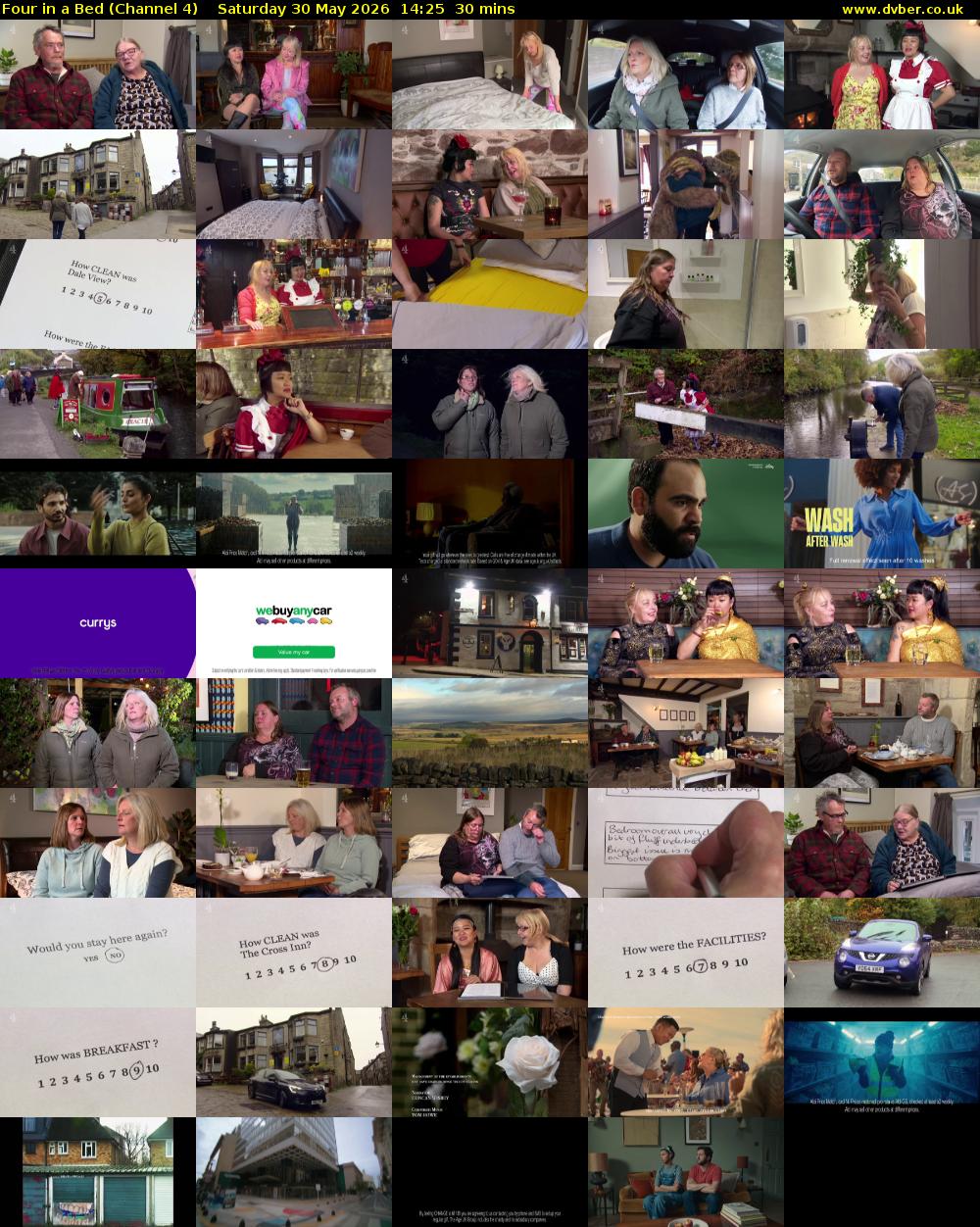 Four in a Bed (Channel 4) Saturday 30 May 2026 14:25 - 14:55