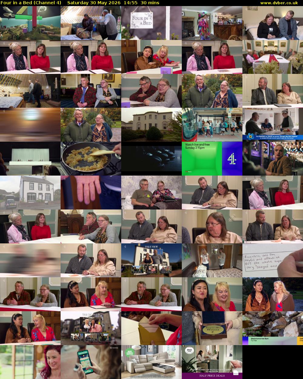 Four in a Bed (Channel 4) Saturday 30 May 2026 14:55 - 15:25