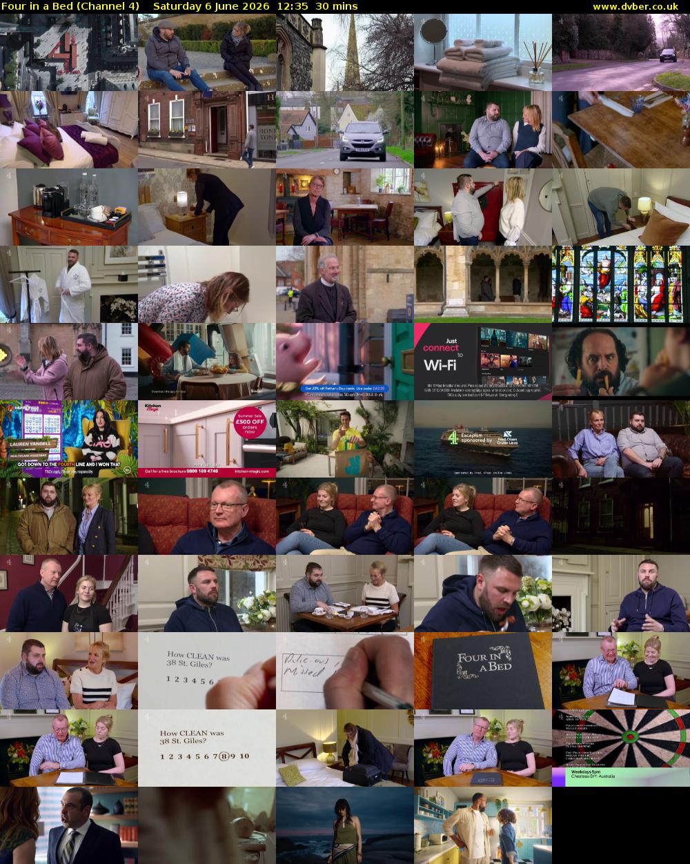 Four in a Bed (Channel 4) Saturday 6 June 2026 12:35 - 13:05