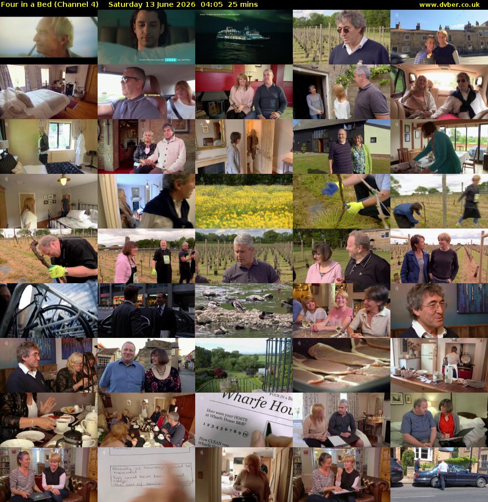 Four in a Bed (Channel 4) Saturday 13 June 2026 04:05 - 04:30