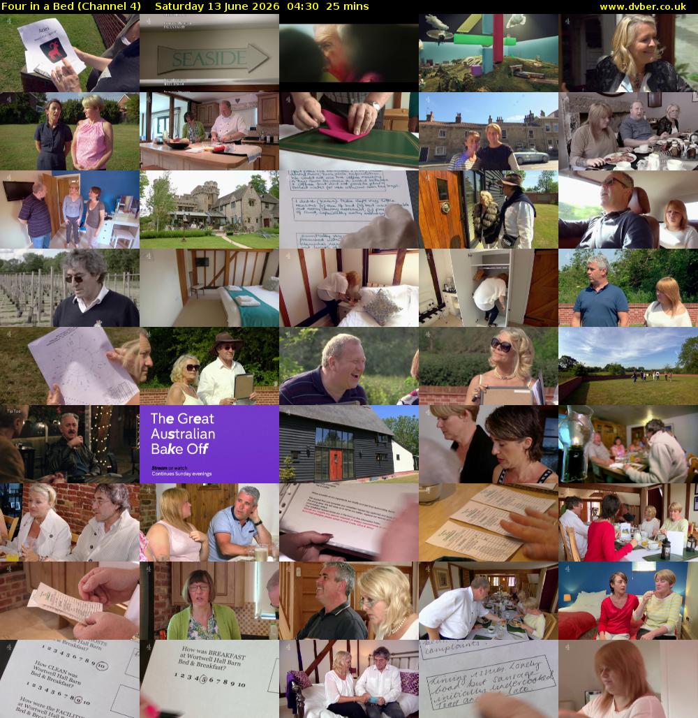 Four in a Bed (Channel 4) Saturday 13 June 2026 04:30 - 04:55