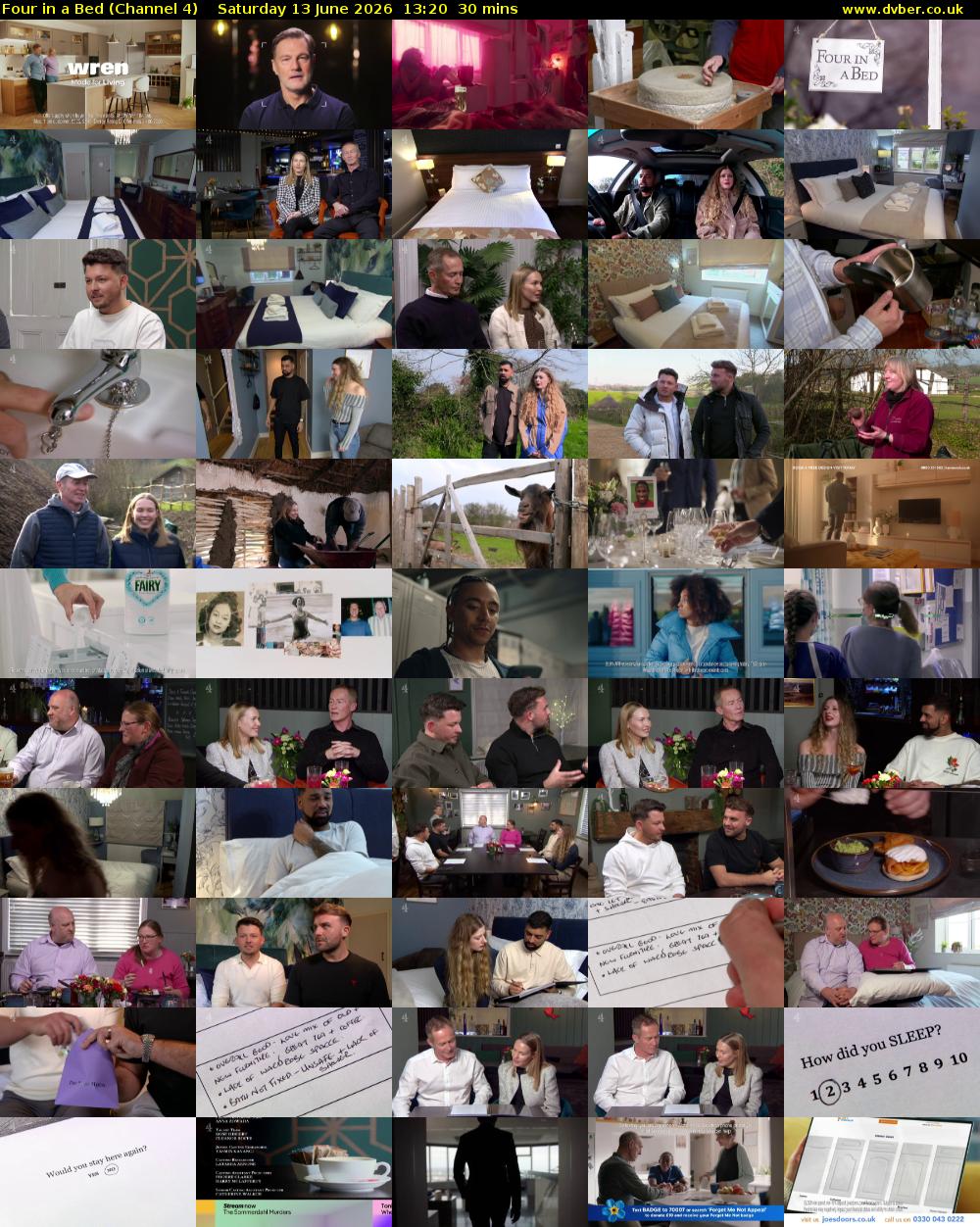 Four in a Bed (Channel 4) Saturday 13 June 2026 13:20 - 13:50