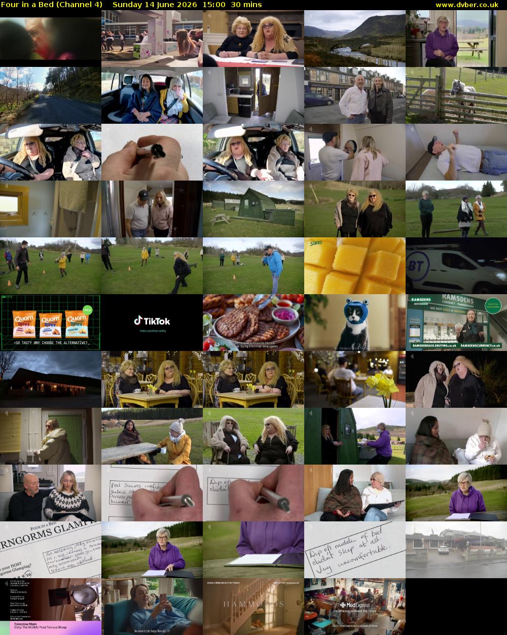 Four in a Bed (Channel 4) Sunday 14 June 2026 15:00 - 15:30