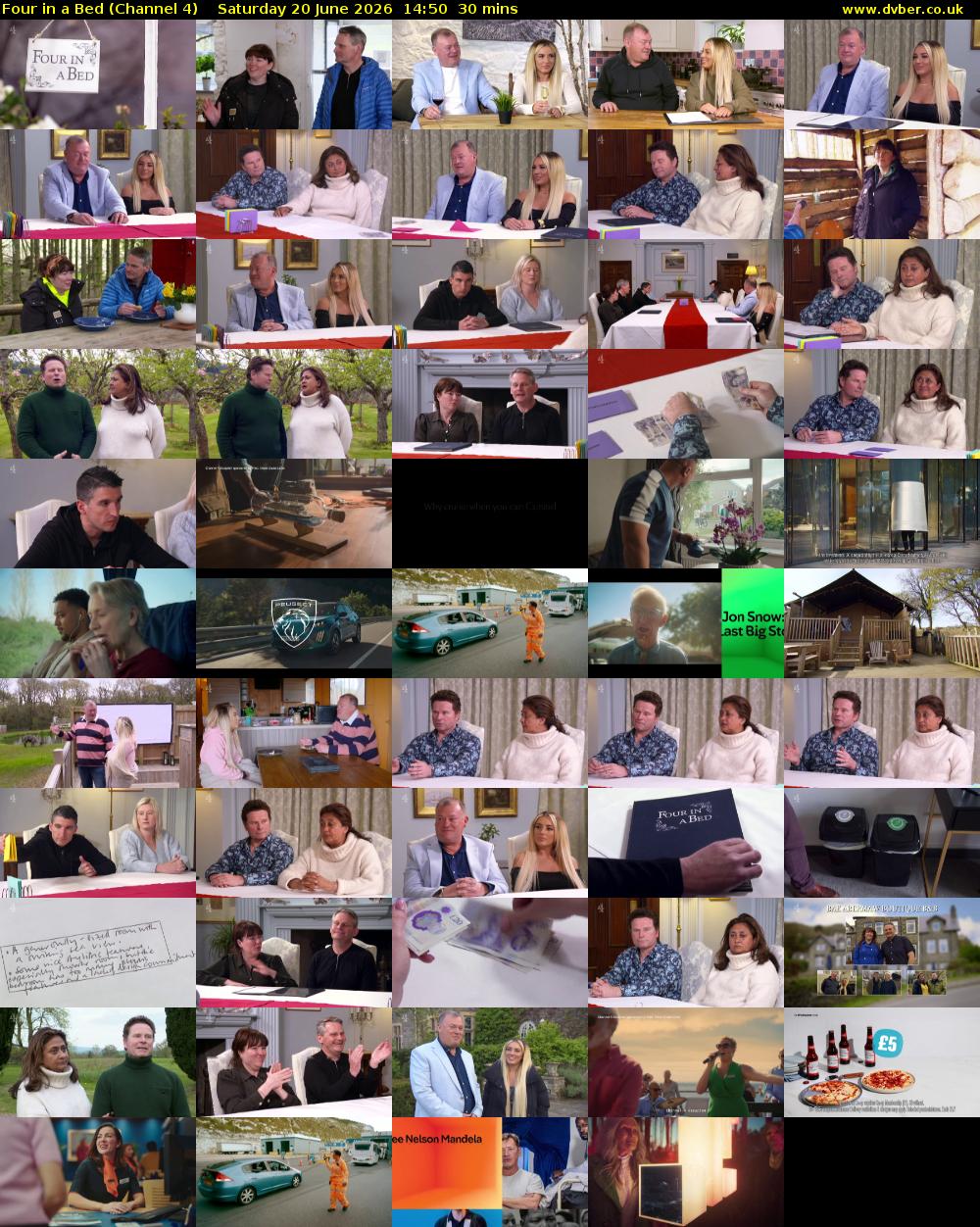 Four in a Bed (Channel 4) Saturday 20 June 2026 14:50 - 15:20