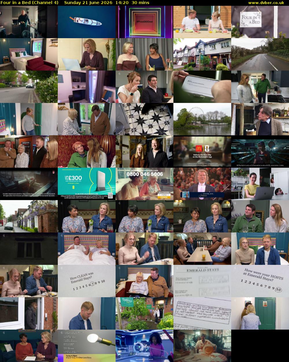 Four in a Bed (Channel 4) Sunday 21 June 2026 14:20 - 14:50