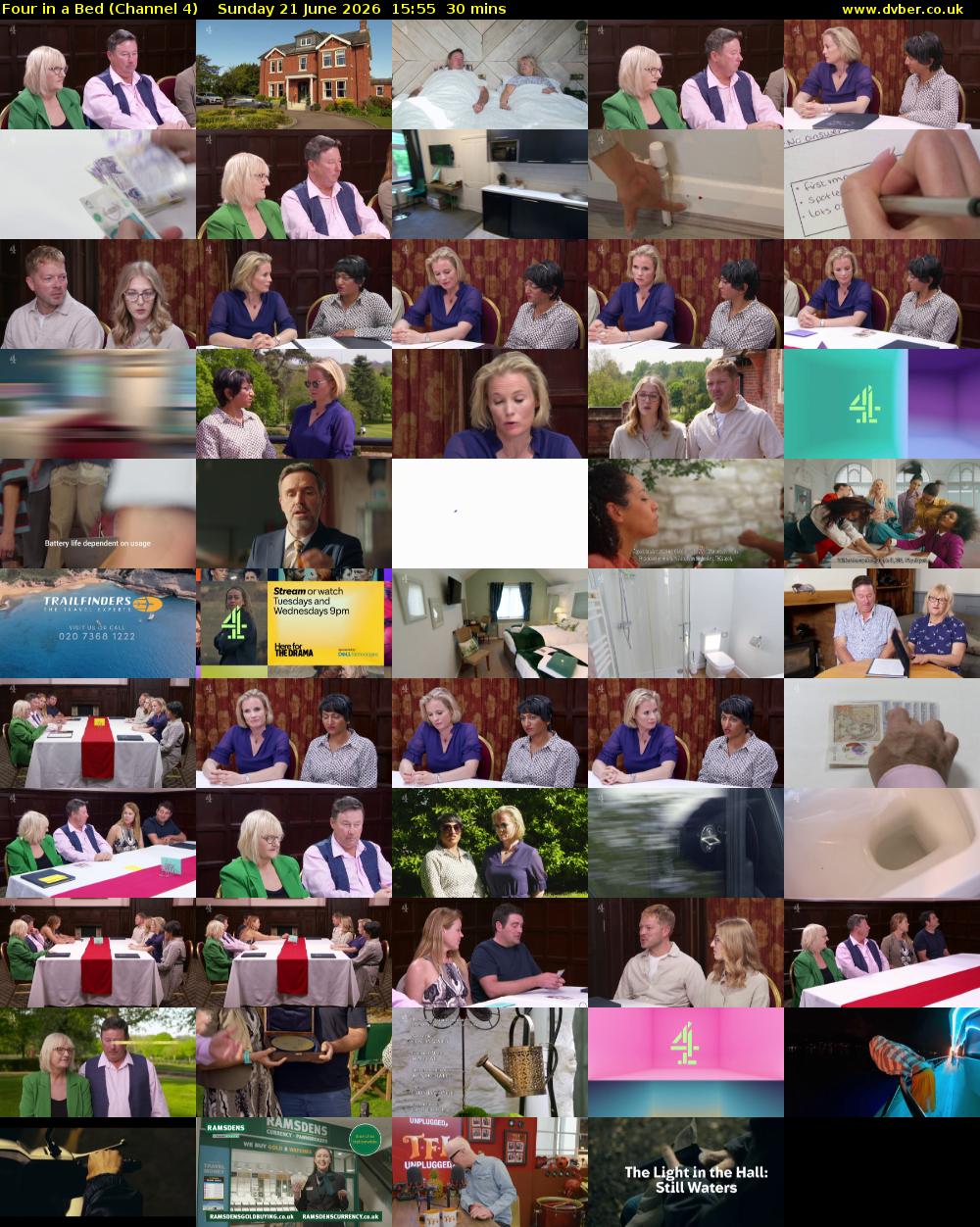 Four in a Bed (Channel 4) Sunday 21 June 2026 15:55 - 16:25
