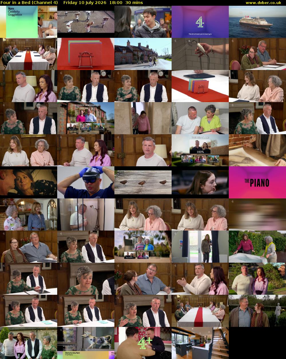 Four in a Bed (Channel 4) Friday 10 July 2026 18:00 - 18:30