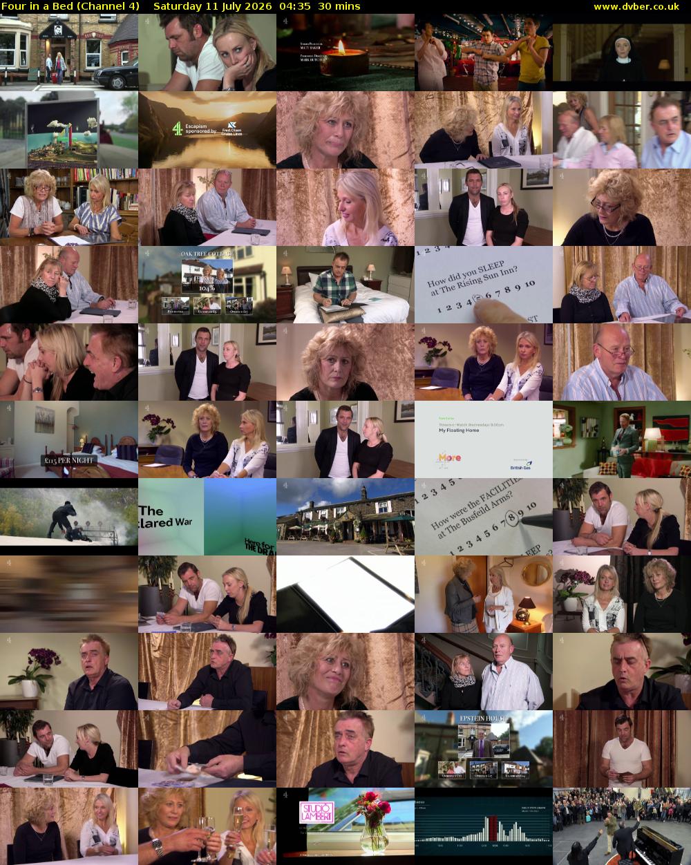 Four in a Bed (Channel 4) Saturday 11 July 2026 04:35 - 05:05