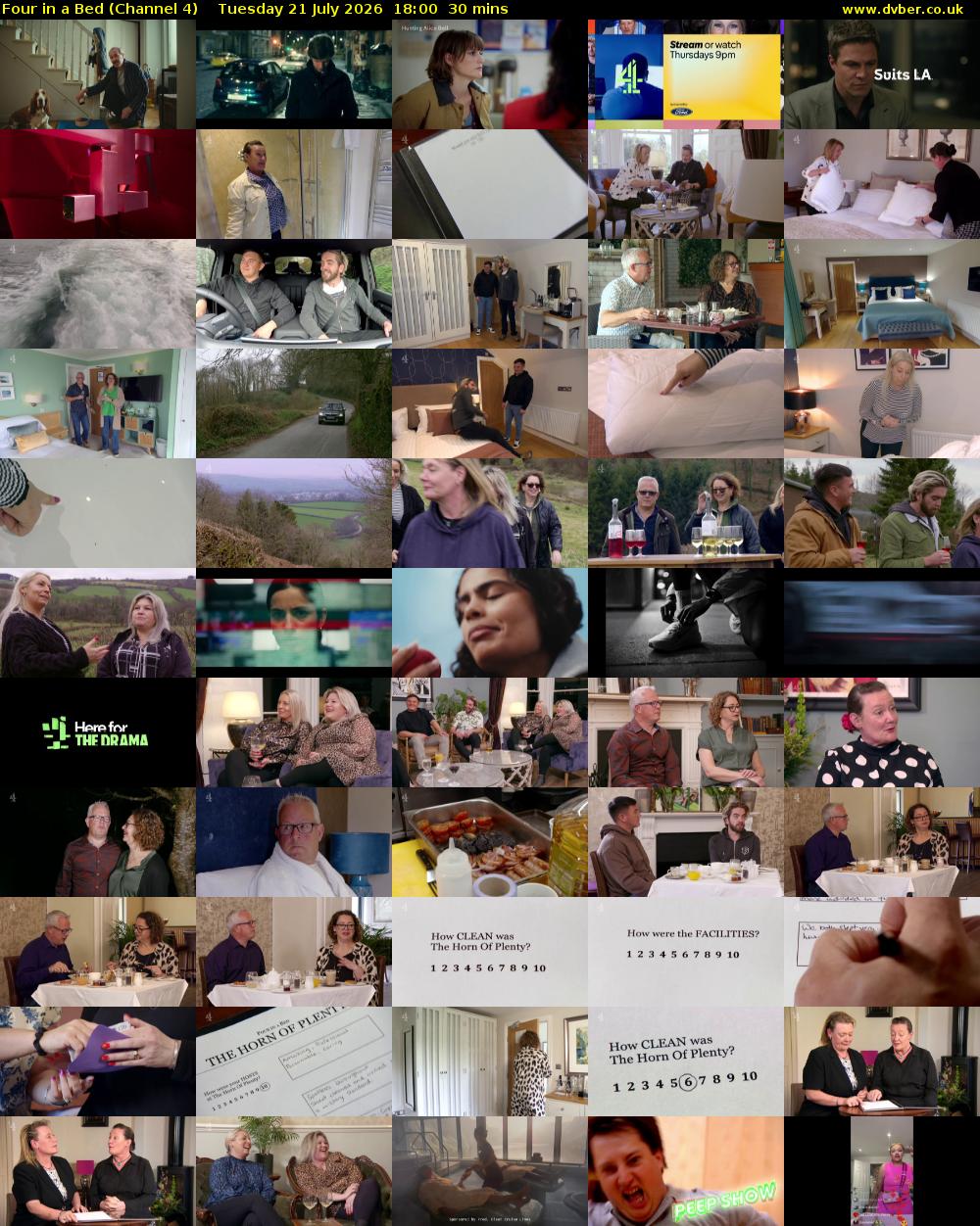Four in a Bed (Channel 4) Tuesday 21 July 2026 18:00 - 18:30