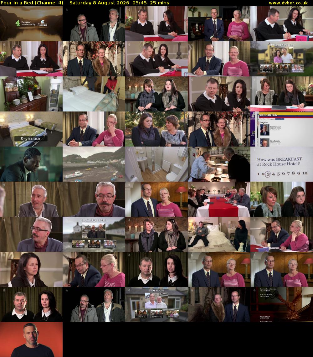 Four in a Bed (Channel 4) Saturday 8 August 2026 05:45 - 06:10