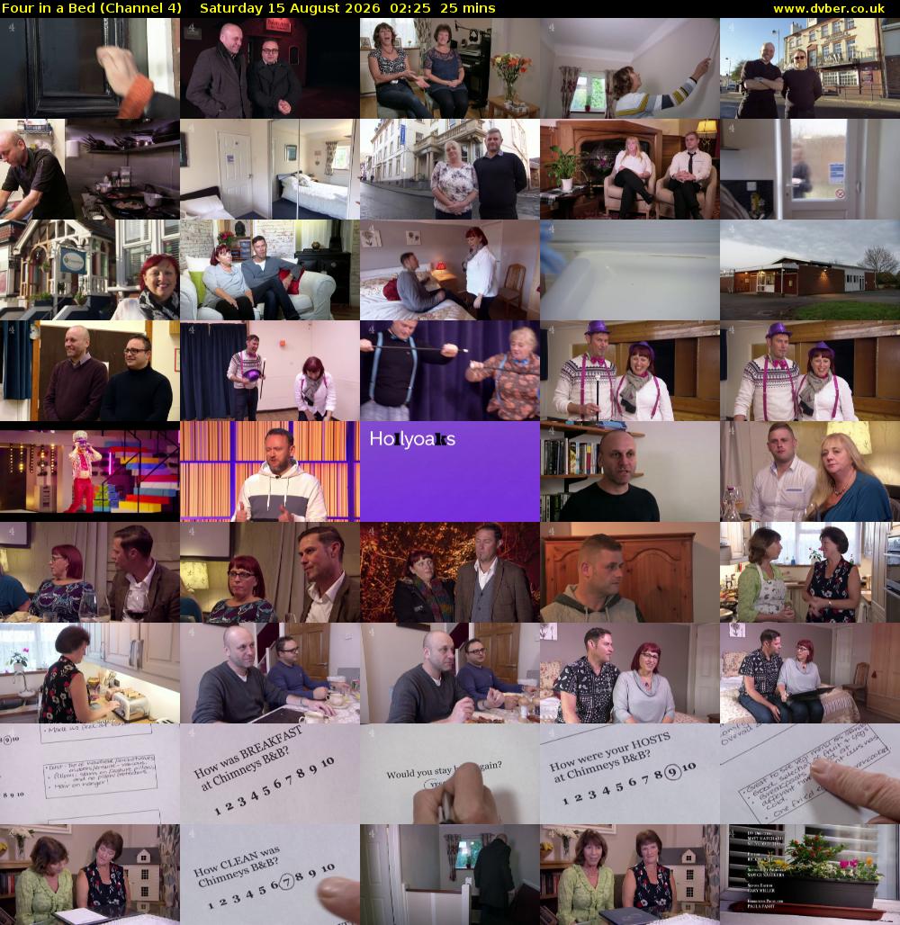 Four in a Bed (Channel 4) Saturday 15 August 2026 02:25 - 02:50