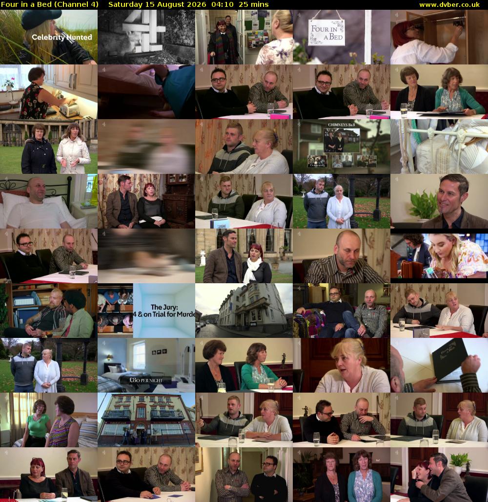 Four in a Bed (Channel 4) Saturday 15 August 2026 04:10 - 04:35