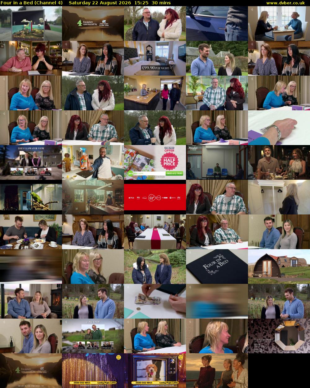 Four in a Bed (Channel 4) Saturday 22 August 2026 15:25 - 15:55