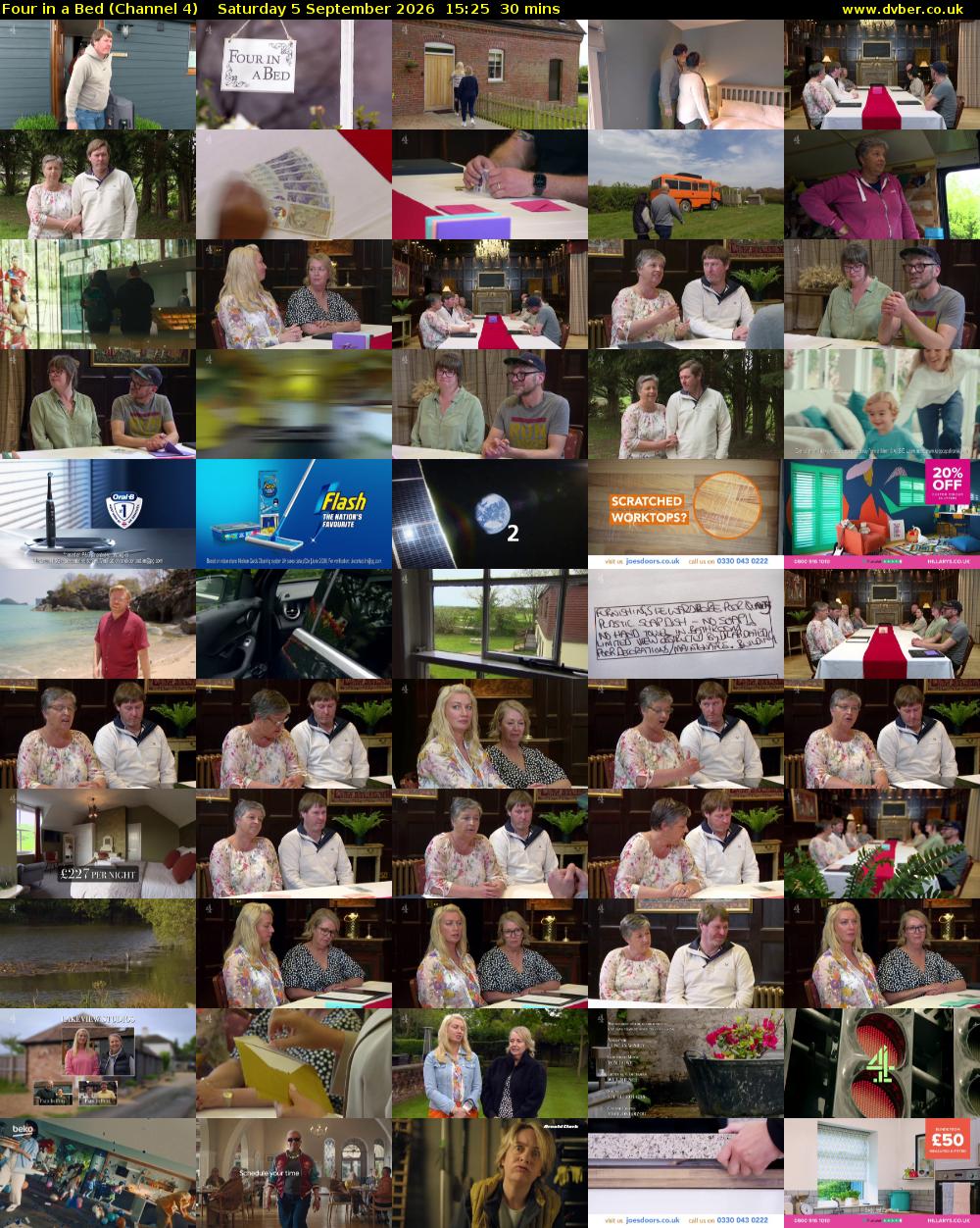 Four in a Bed (Channel 4) Saturday 5 September 2026 15:25 - 15:55