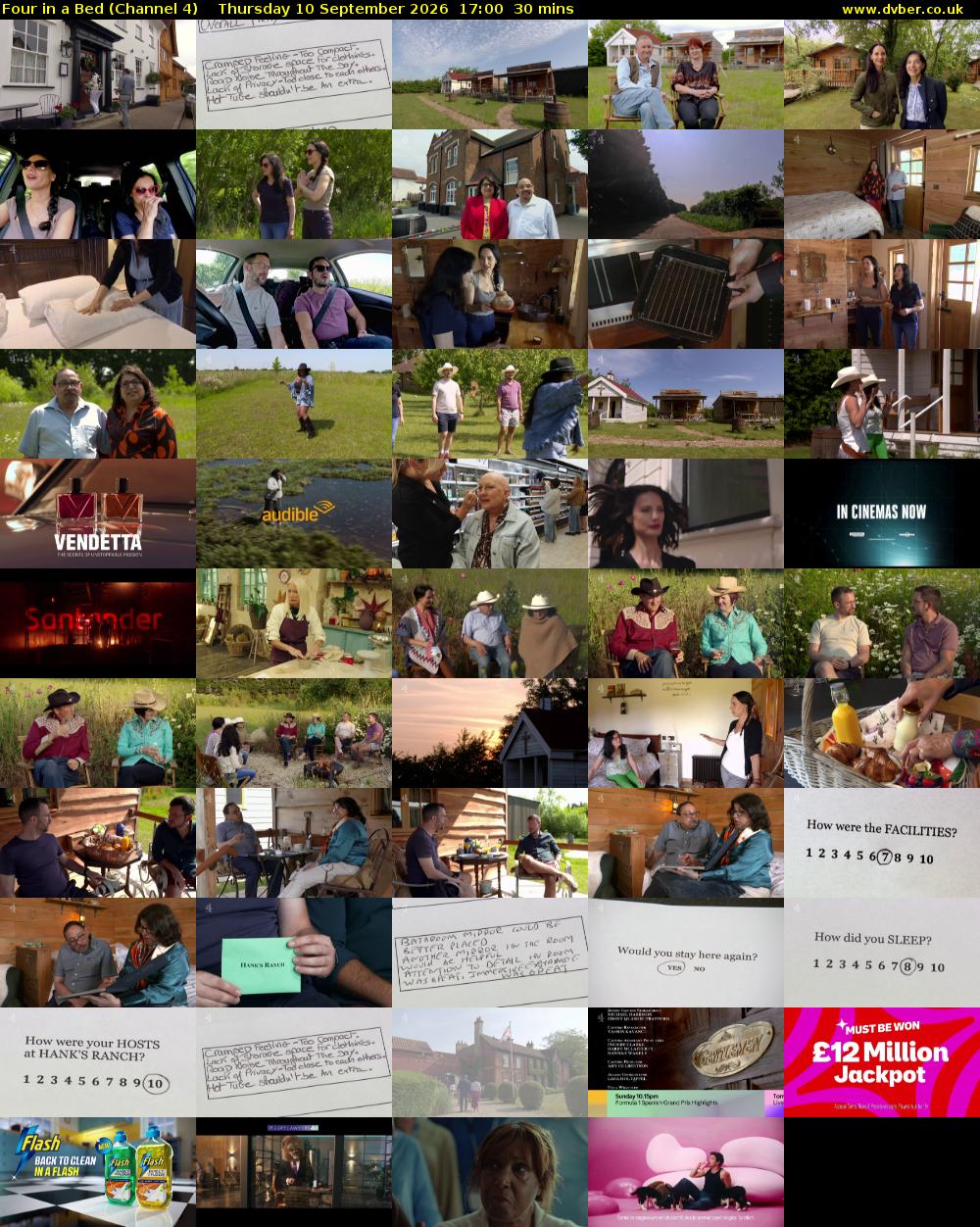 Four in a Bed (Channel 4) Thursday 10 September 2026 17:00 - 17:30