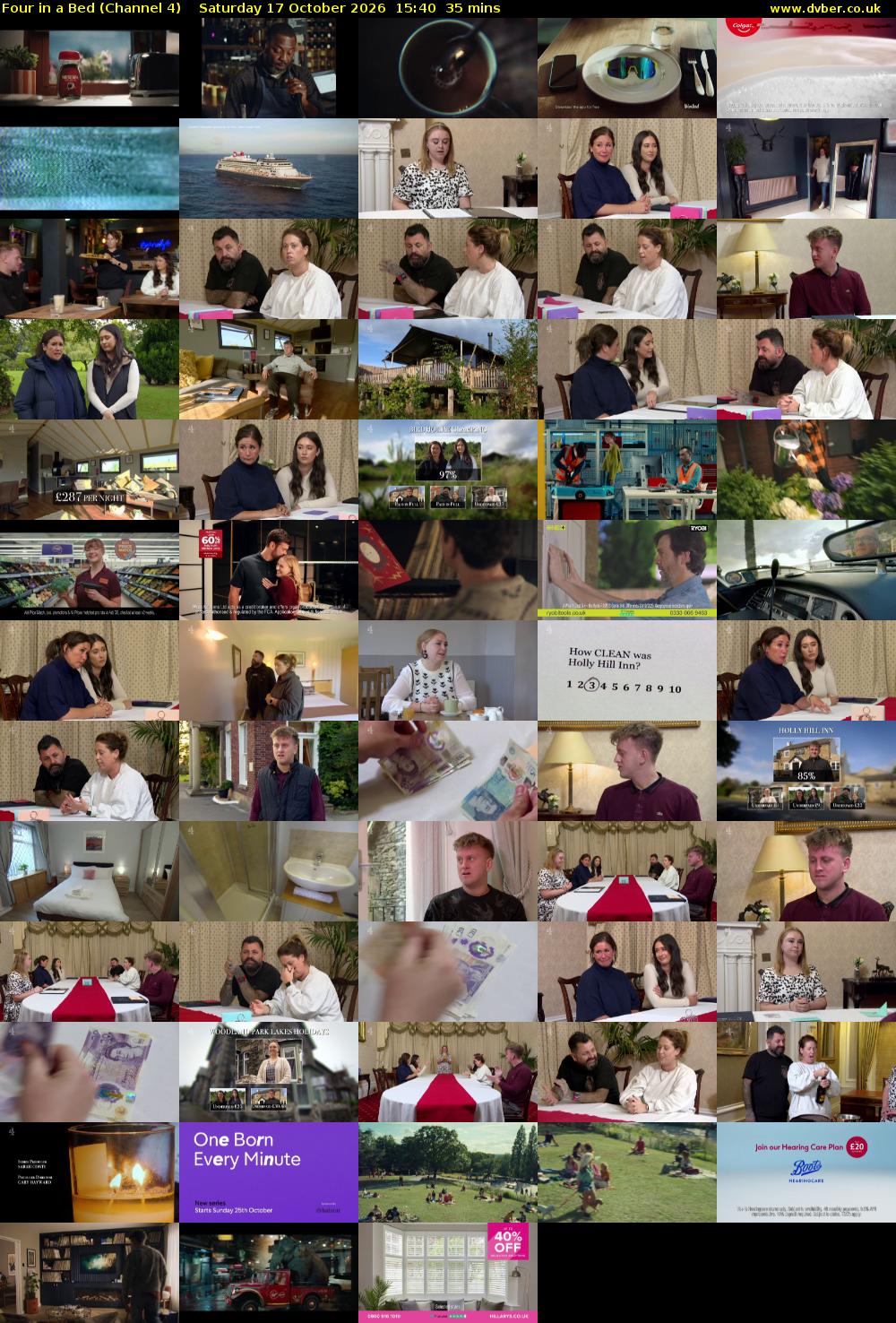 Four in a Bed (Channel 4) Saturday 17 October 2026 15:40 - 16:15