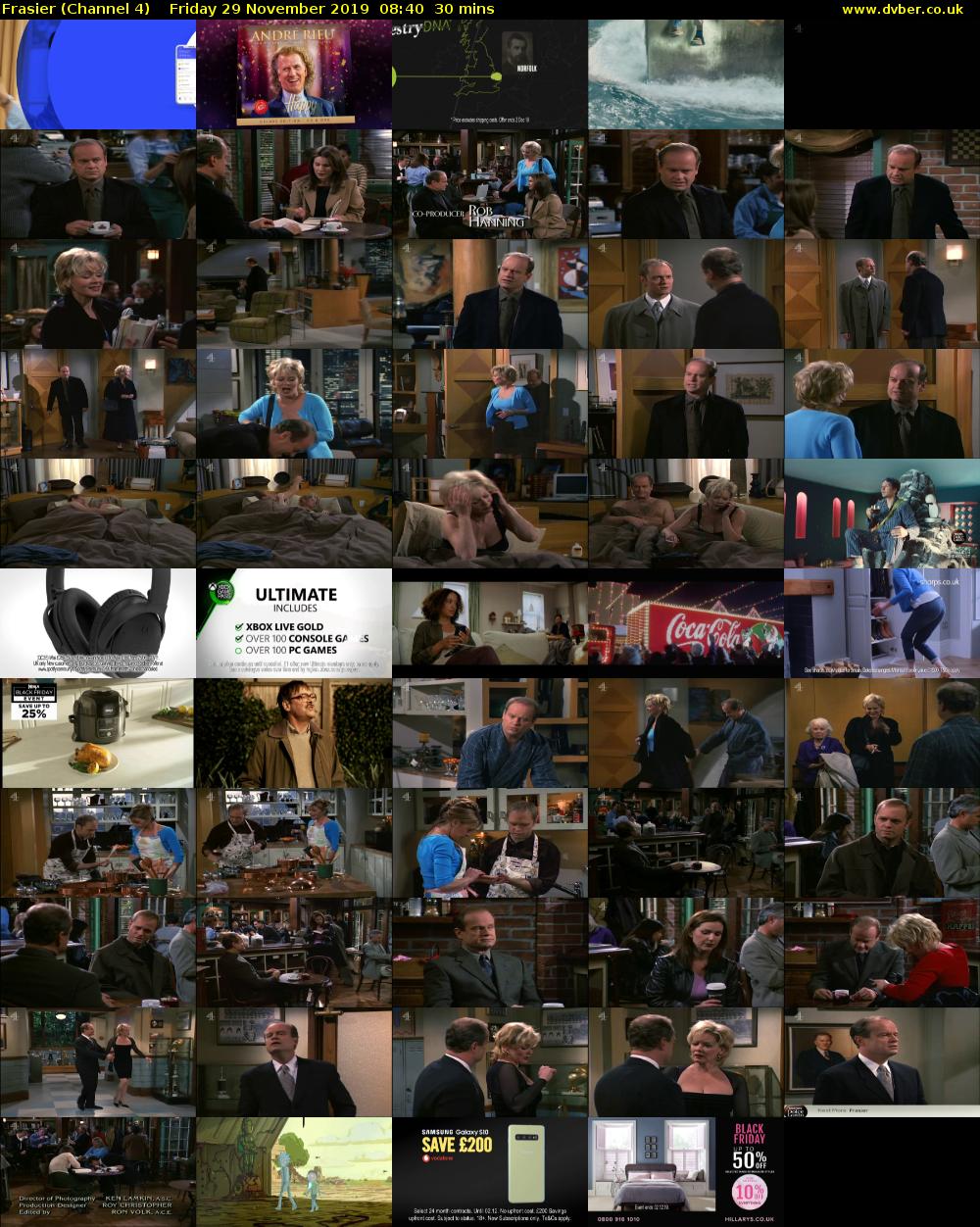 Frasier (Channel 4) Friday 29 November 2019 08:40 - 09:10