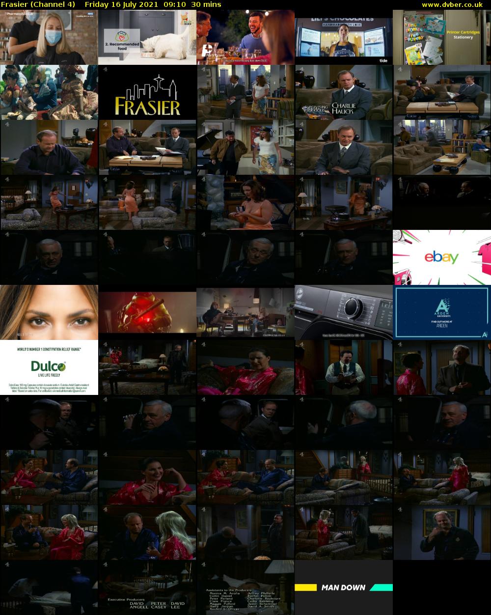 Frasier (Channel 4) Friday 16 July 2021 09:10 - 09:40