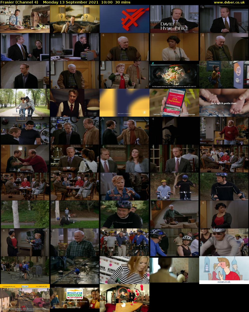 Frasier (Channel 4) Monday 13 September 2021 10:00 - 10:30