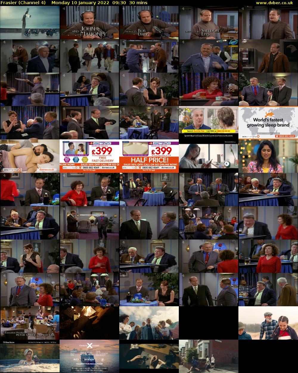 Frasier (Channel 4) Monday 10 January 2022 09:30 - 10:00