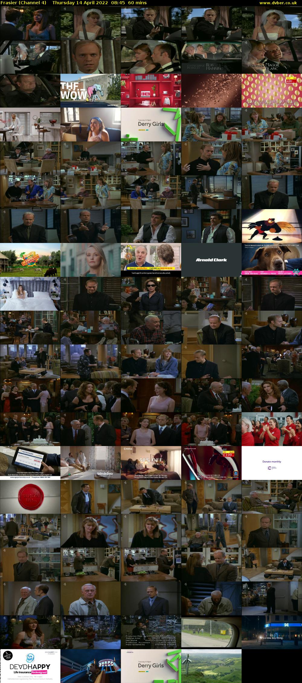 Frasier (Channel 4) Thursday 14 April 2022 08:45 - 09:45